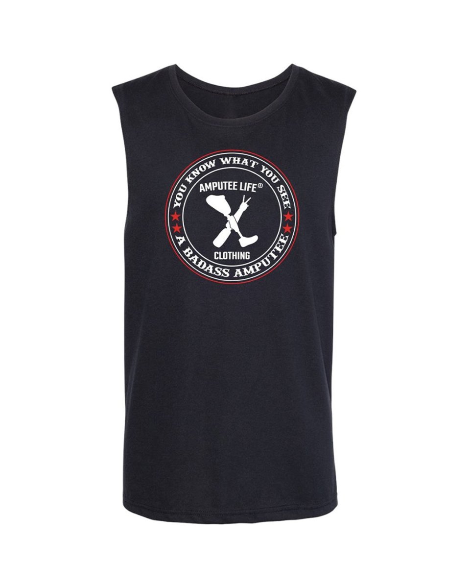 Badass Amputee Black Sleeveless Tank Top