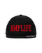 Amplife® Black & Red Flat Bill Snapback Front