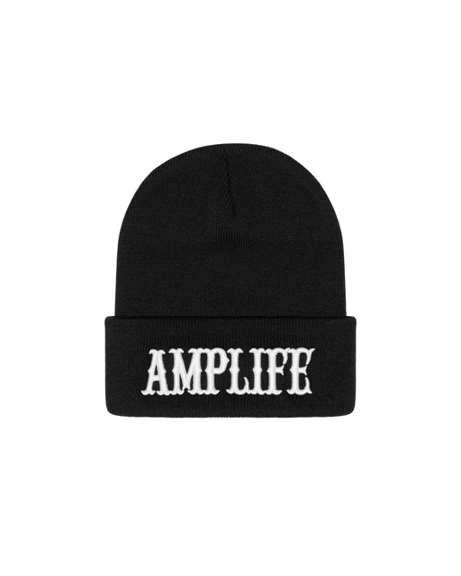 Amplife® Black & White Beanie Front