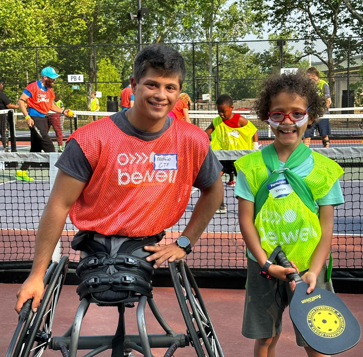 Cincinnati Tennis Foundation Coach with pickleball participant