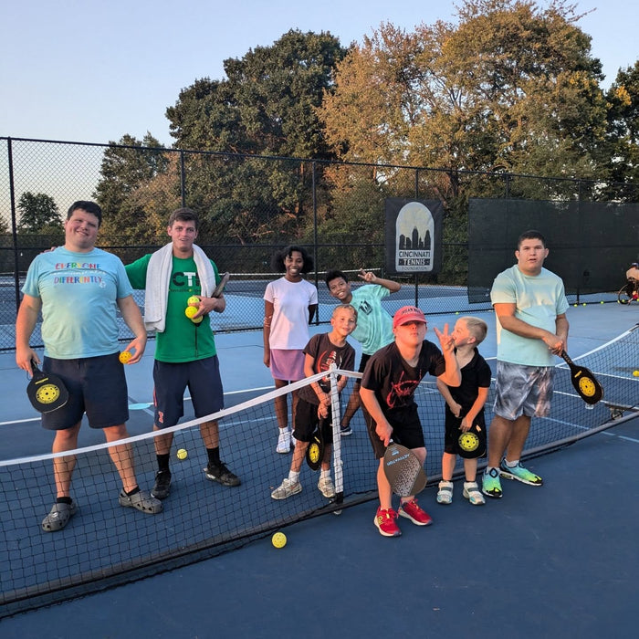 Cincinnati Tennis Foundation Coach with pickleball participants