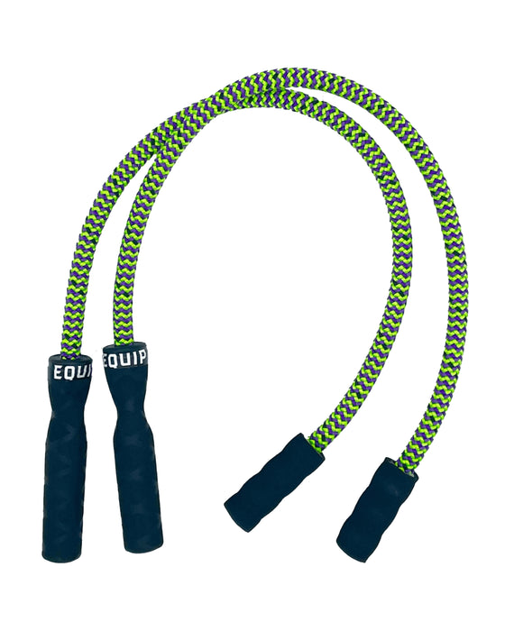 Equip Products Youth Multi Ropes™ Green & Purple on a white background.