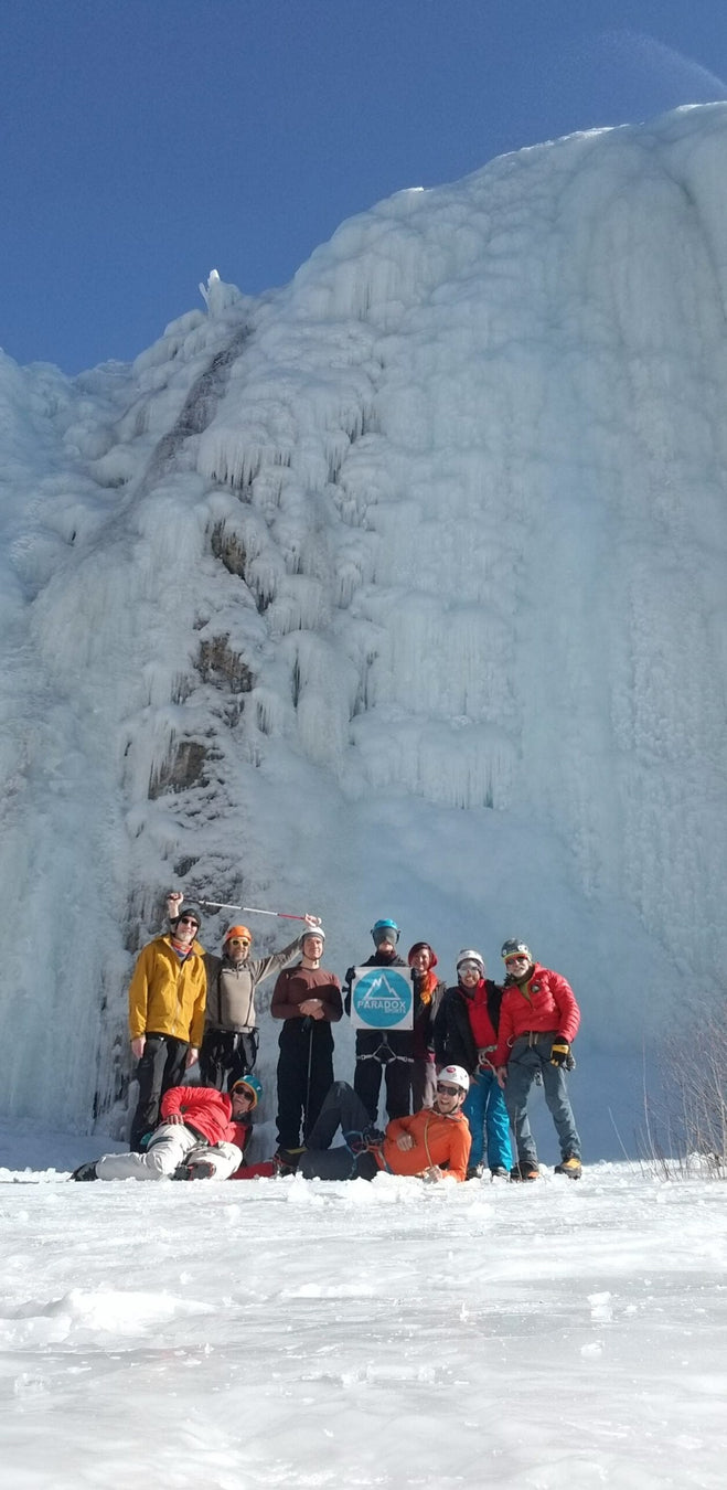 Paradox Sports group photo at the Lake City Ice Skills 201.